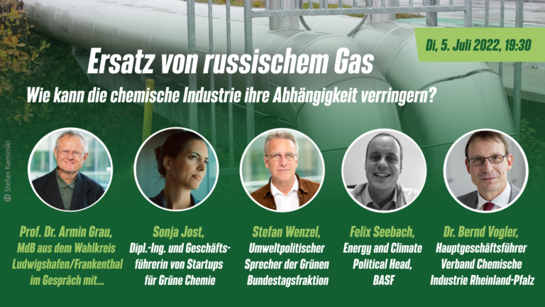 Pressemitteilung: Diskussion mit dem Grünen Abgeordneten Grau zum Ersatz von russischem Gas – Wie kann die Chemieindustrie ihre Abhängigkeit verringern?