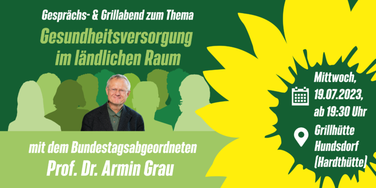 Veranstaltungshinweis: Gesprächsabend mit Prof. Dr. Armin Grau zur Zukunft der Gesundheitsversorgung im ländlichen Raum am 19.07.23, ab 19:30 Uhr im Westerwaldkreis