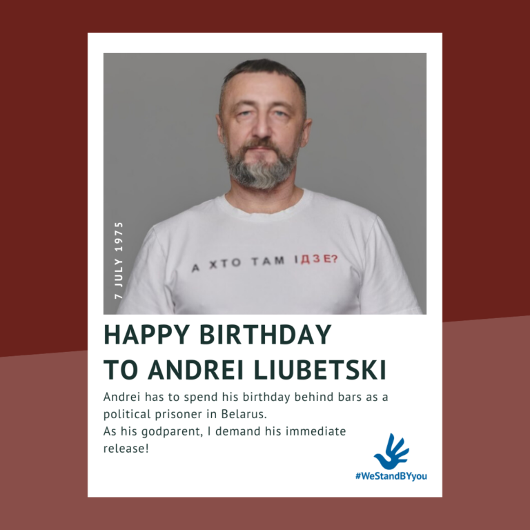 Andrei Liubetski muss seinen Geburtstag im Gefängnis verbringen
