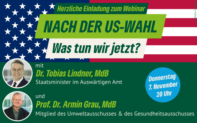 Einladung zum Webinar zur US-Wahl mit Tobias Lindner und Armin Grau am Donnerstag, 7.11.2024, 20 Uhr